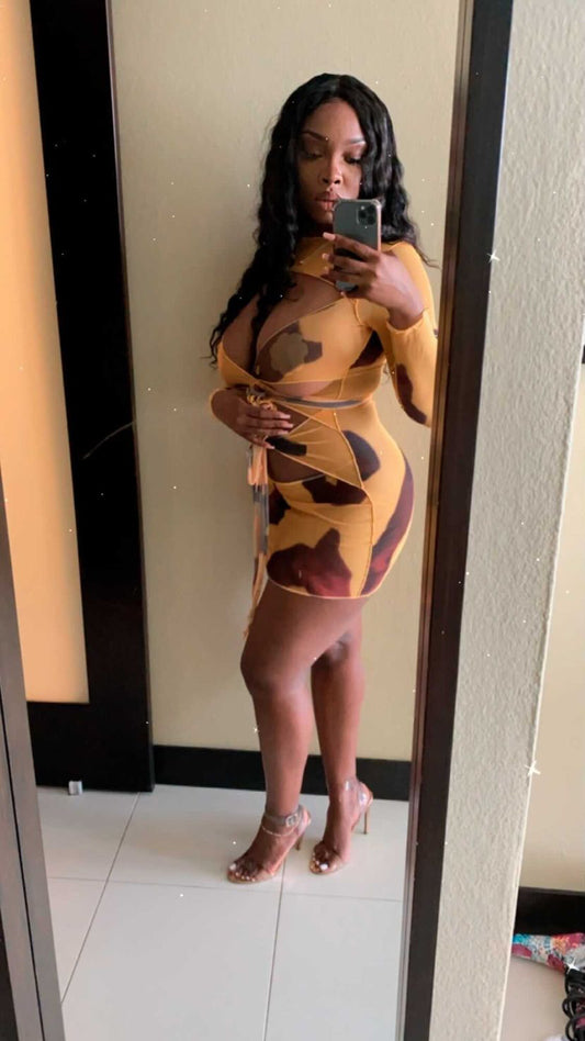 Tropical Tie Up Dress